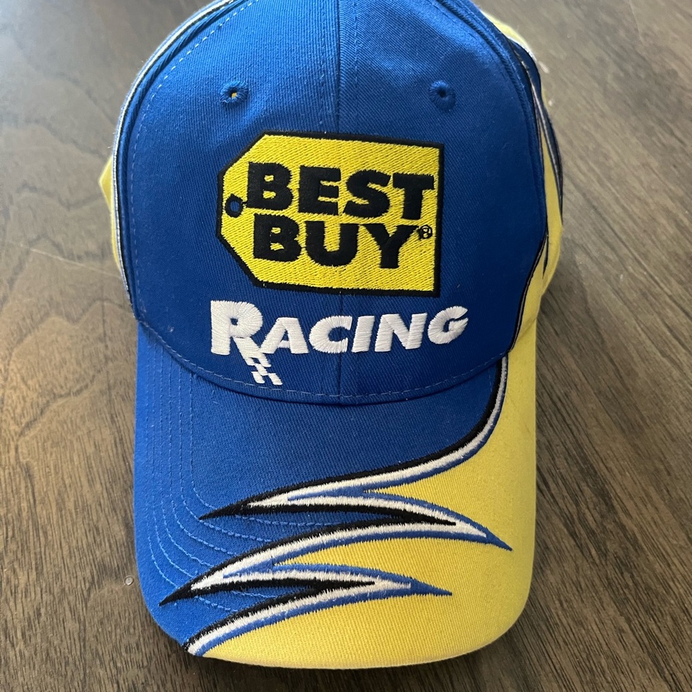 Best Buy Racing Blue and Yellow Cap